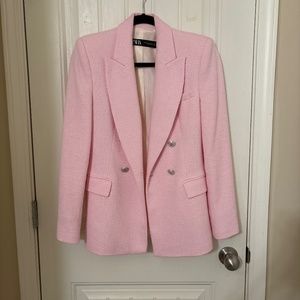 Baby pink Zara blazer